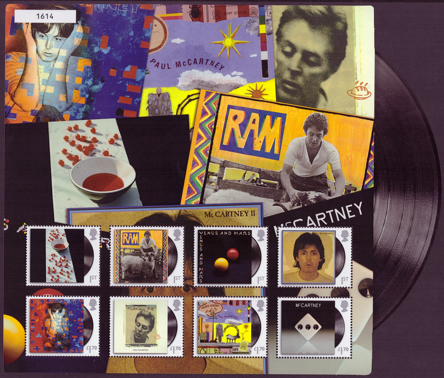 2021 Paul McCartney - Album Collection Royal Mail Fan Sheet
